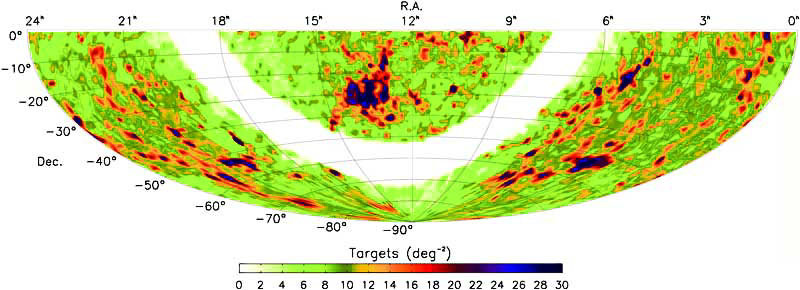 The surface density map of the 6dFGS targets